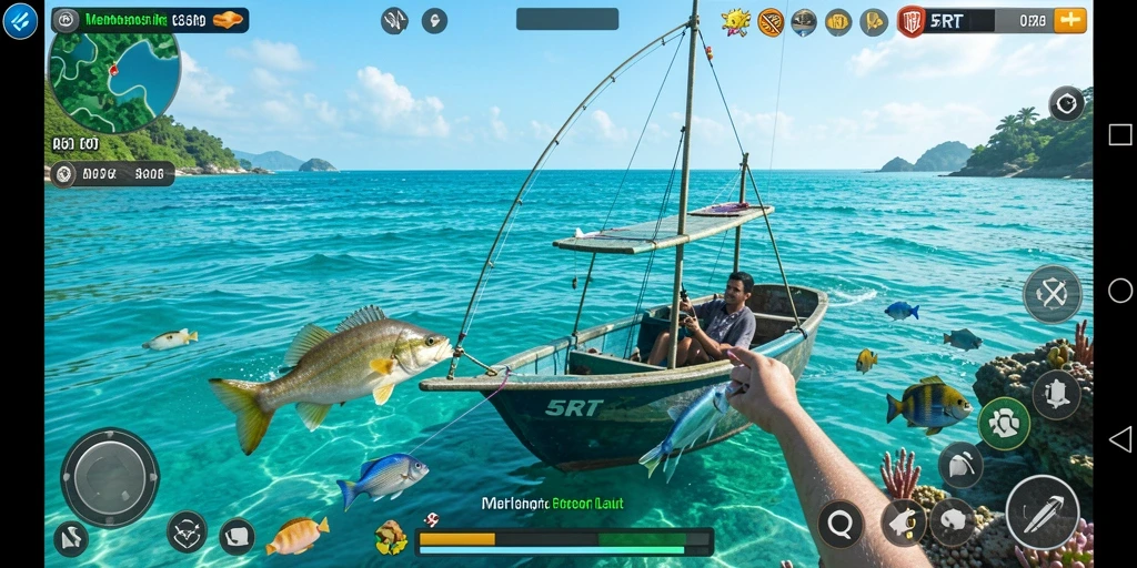 Tangkapan ikan raksasa di gameplay 5RT yang menarik.