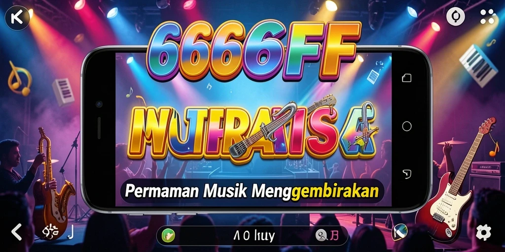 Screenshot utama 666FF menampilkan momen seru gameplay musik yang interaktif.