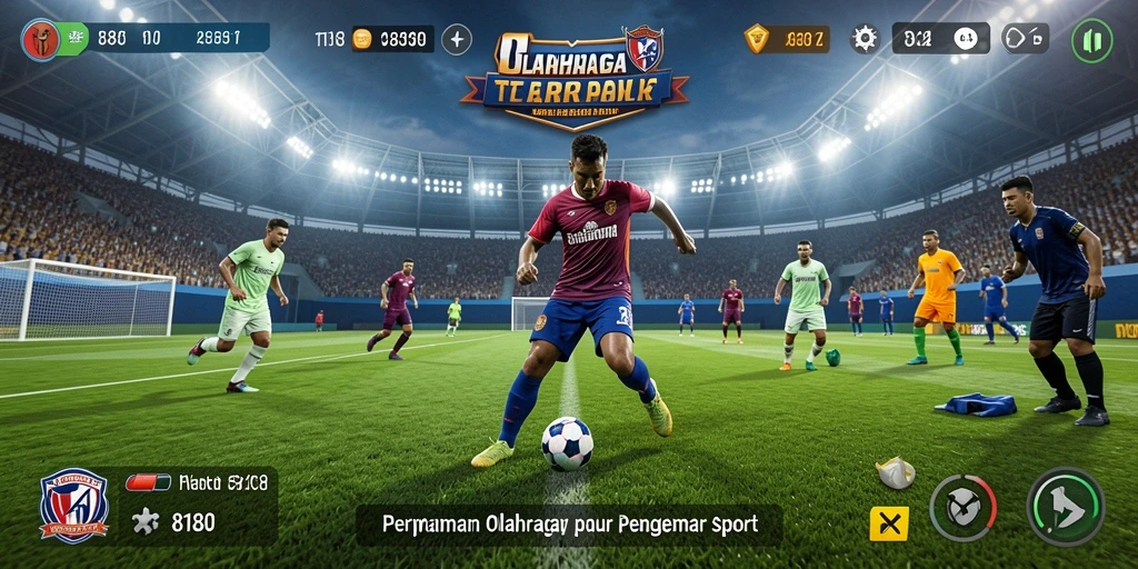 Screenshot gameplay dari 8180 yang menunjukkan aksi menegangkan dalam olahraga.