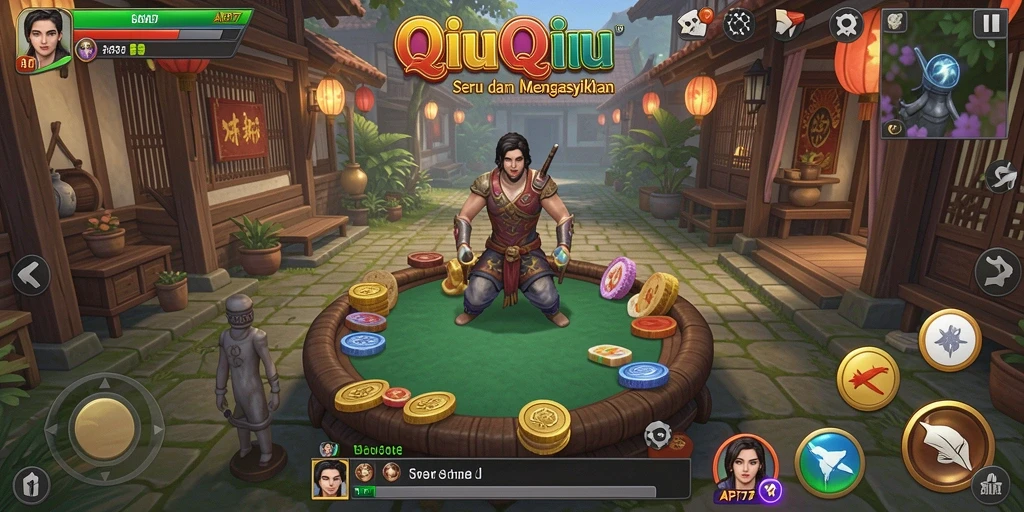 Tampilan gameplay QiuQiu yang menarik di API77.