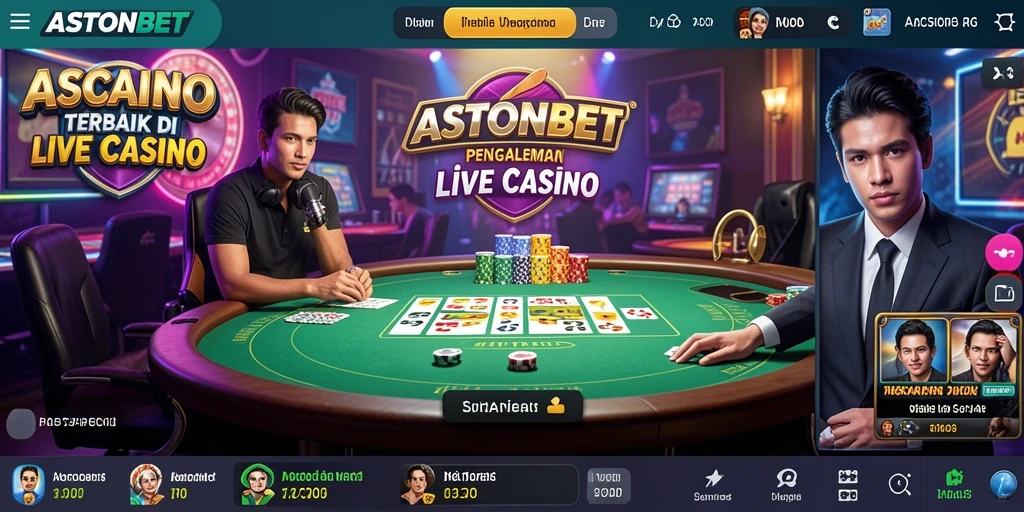 Tampilan gameplay Live Casino yang seru di ASTONBET.