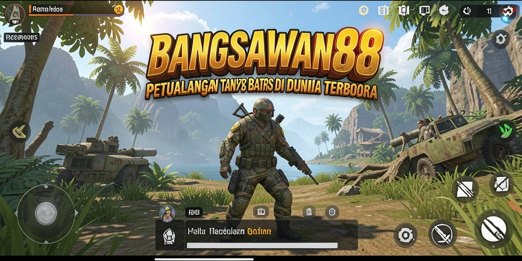 Screenshot gameplay BANGSAWAN88 yang menampilkan dunia terbuka yang luas.