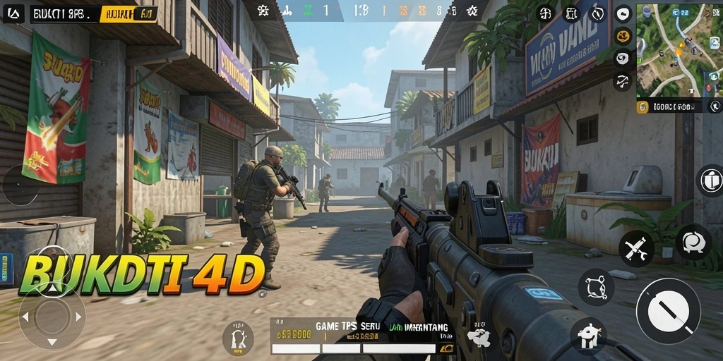 Tangkapan layar menampilkan aksi seru dalam gameplay BUKTI4D.