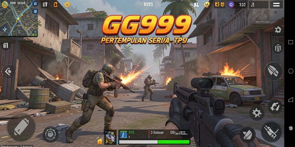 Tampilan gameplay seru dalam GG999 saat pertempuran berlangsung.