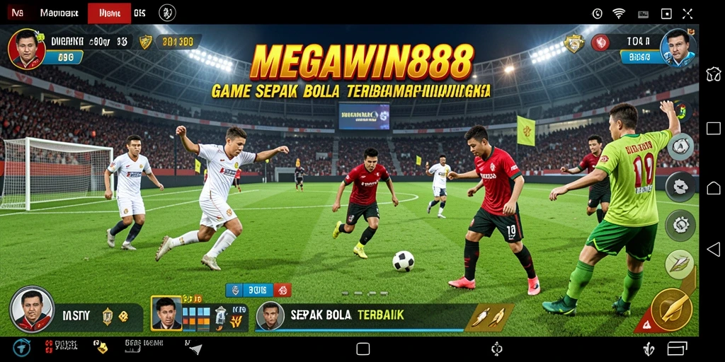 Tangkapan layar MEGAWIN888 dengan aksi sepak bola yang seru.