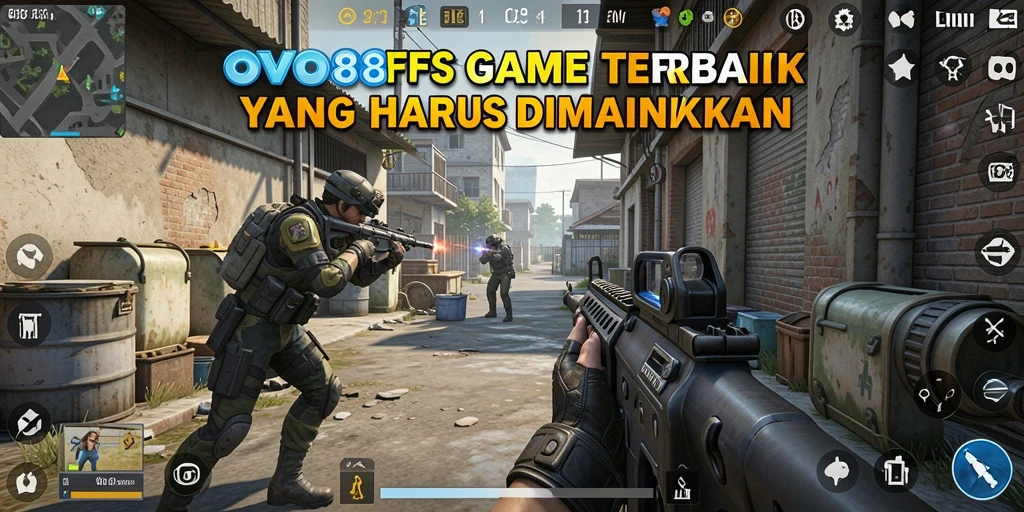 Screenshot OVO88 menampilkan aksi gameplay FPS yang menegangkan.