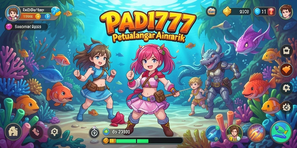 Tampilan gameplay menarik dari PADI777 dengan karakter anime.