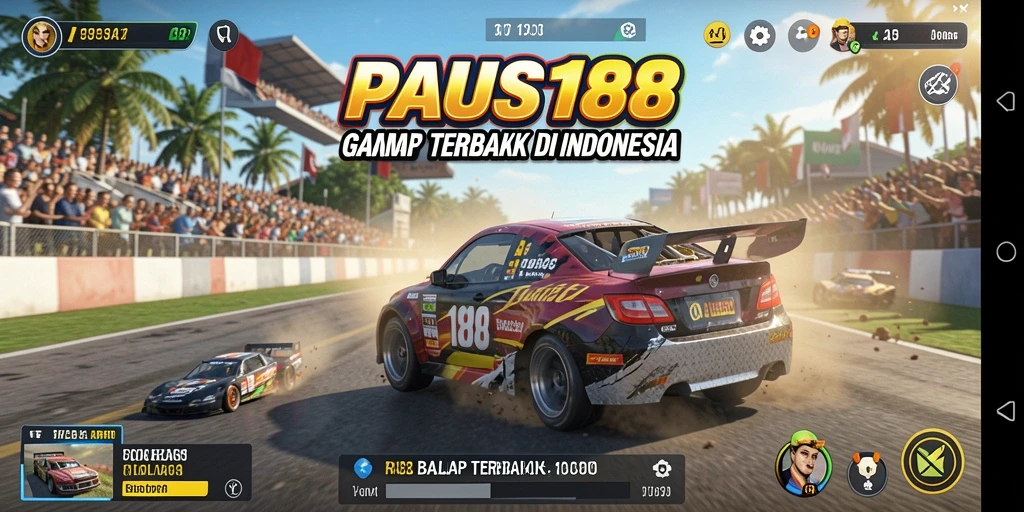 Tampilan gameplay seru dalam balapan PAUS188.