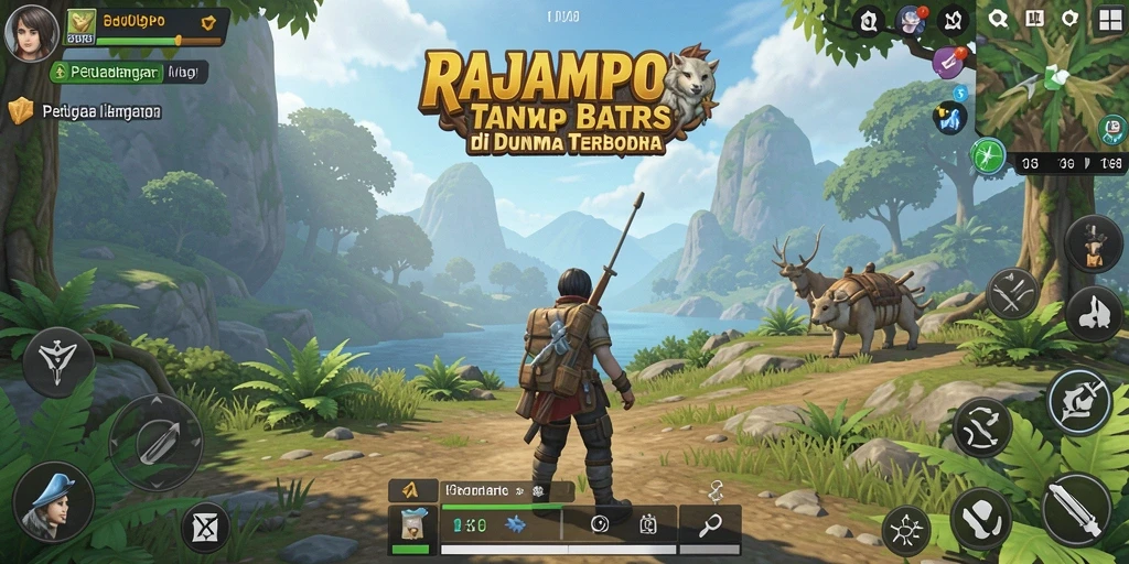 Gameplay menarik di dunia terbuka RAJAMPO yang penuh petualangan.