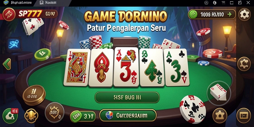 Screenshot utama SP777 menampilkan pemain yang bersaing dalam game Domino.