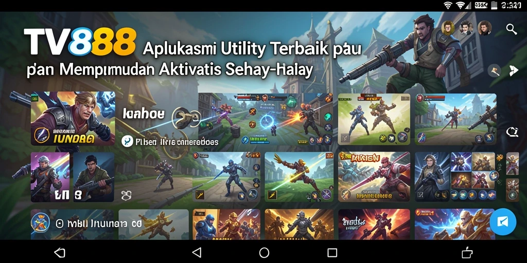 Screenshot TV888 menampilkan fitur pengelolaan tugas yang intuitif.